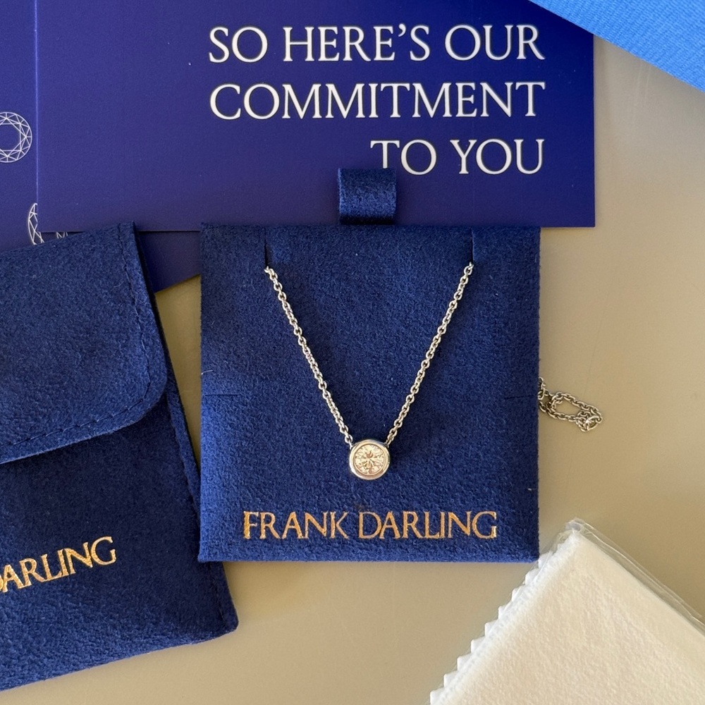 New .5ct lab diamond set in sterling silver from Frank Darling